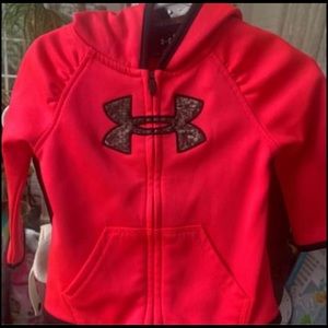 Pink baby camo Under Armour hoodie